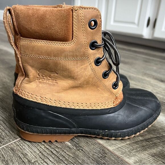 Sorel Cheyenne II Brown Leather Waterproof Duck Boots Men’s 7 main image 9